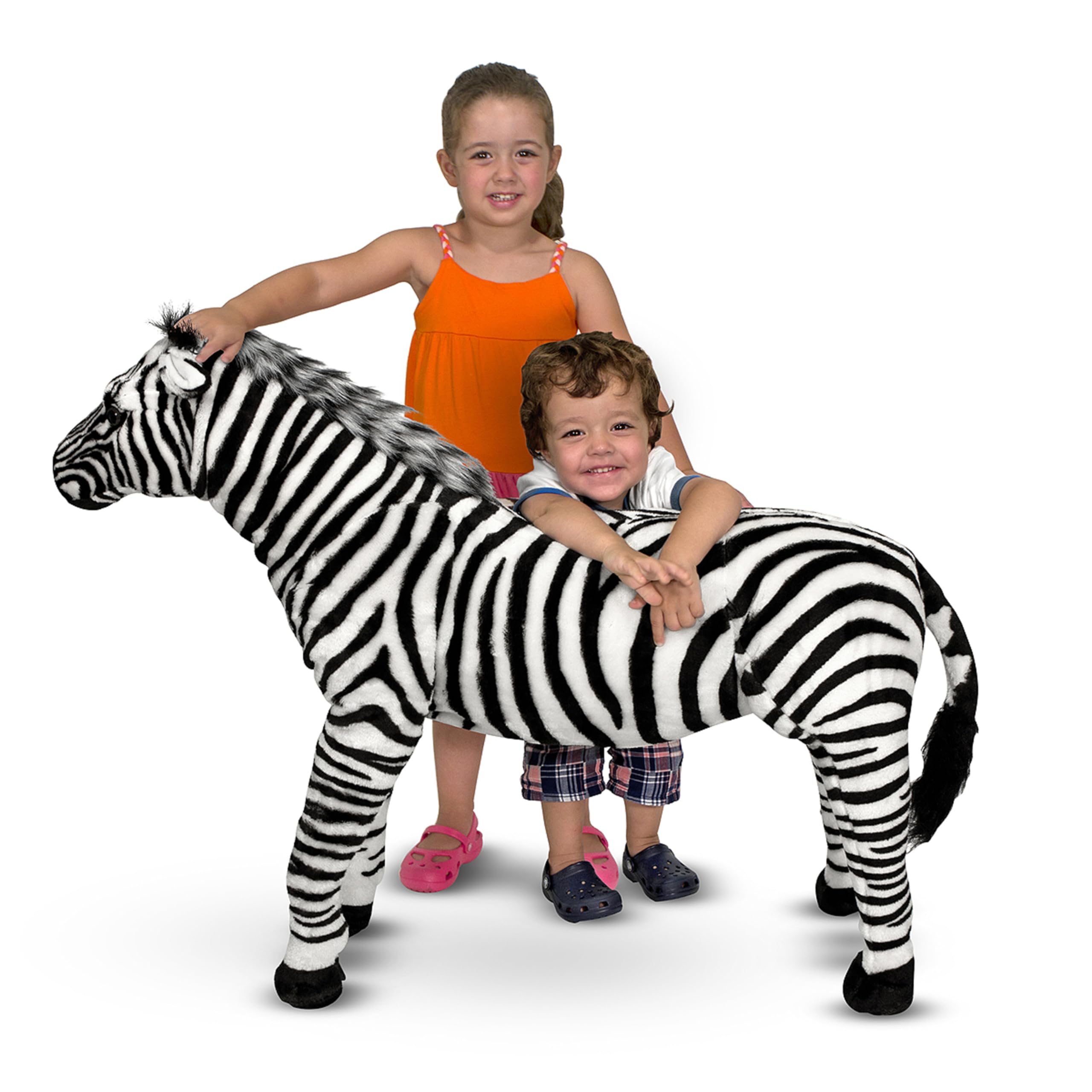 Foto 1 | Peluche Melissa & Doug, Cebra Gigante A Rayas, 90 Cm - Venta Internacional.