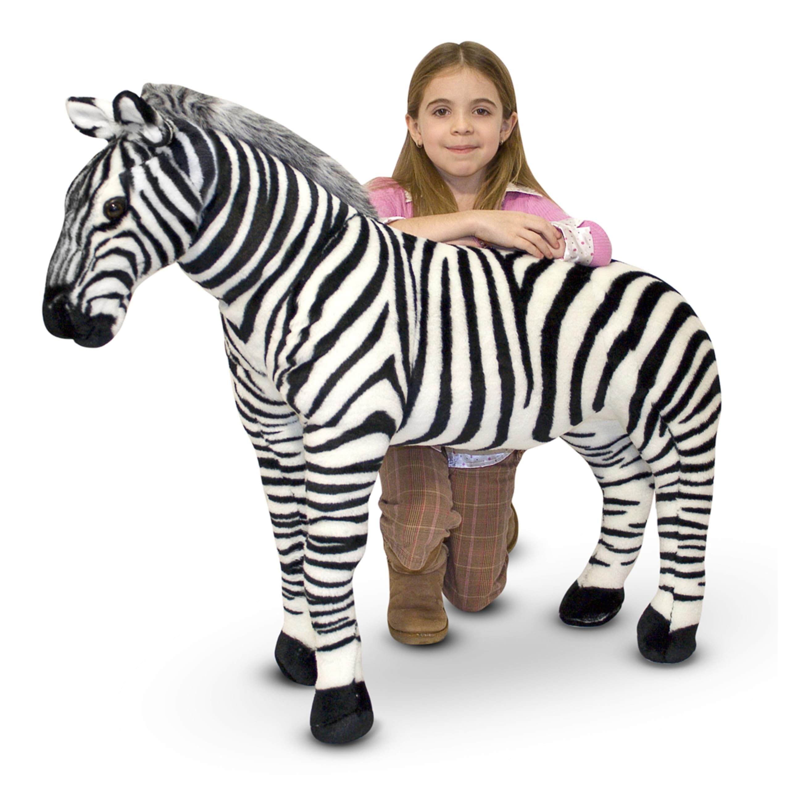 Foto 4 pulgar | Peluche Melissa & Doug, Cebra Gigante A Rayas, 90 Cm - Venta Internacional.