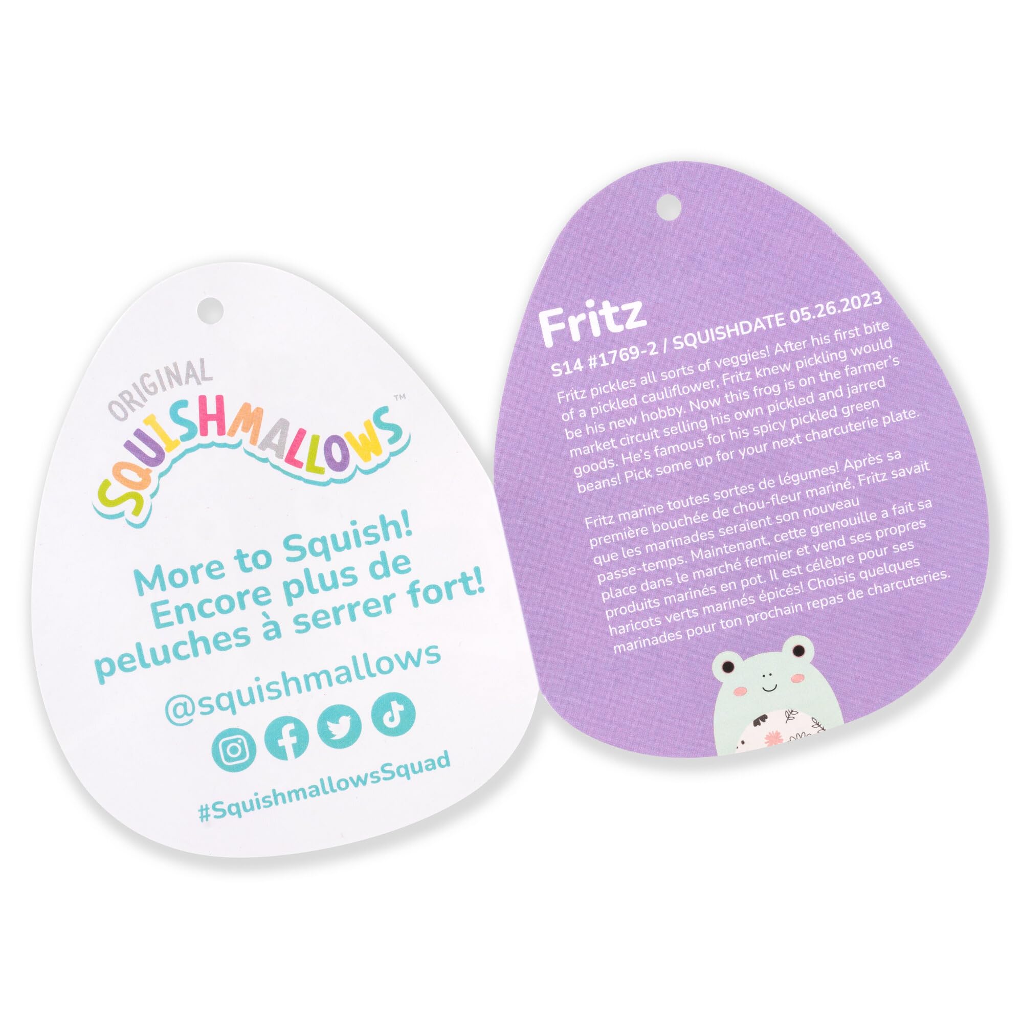 Foto 4 pulgar | Push Squishmallows Fritz Green Frog 35 Cm Official Jazwares - Venta Internacional.
