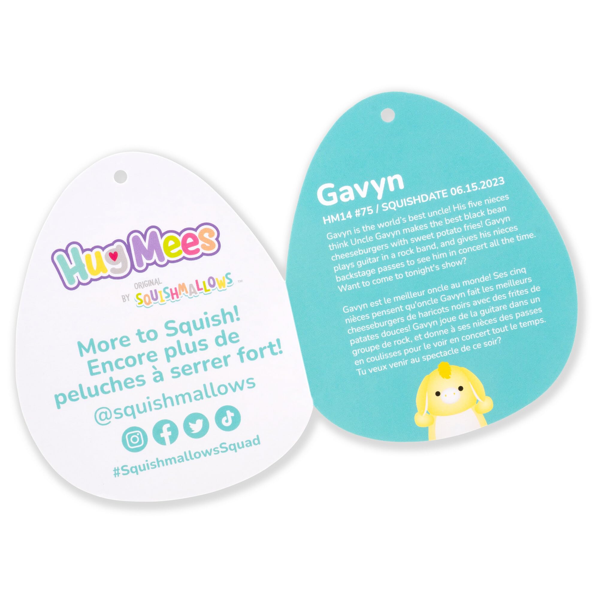 Foto 4 pulgar | Juguete De Peluche Squishmallows Hugmees Gavyn Yellow Donkey 35 Cm - Venta Internacional.