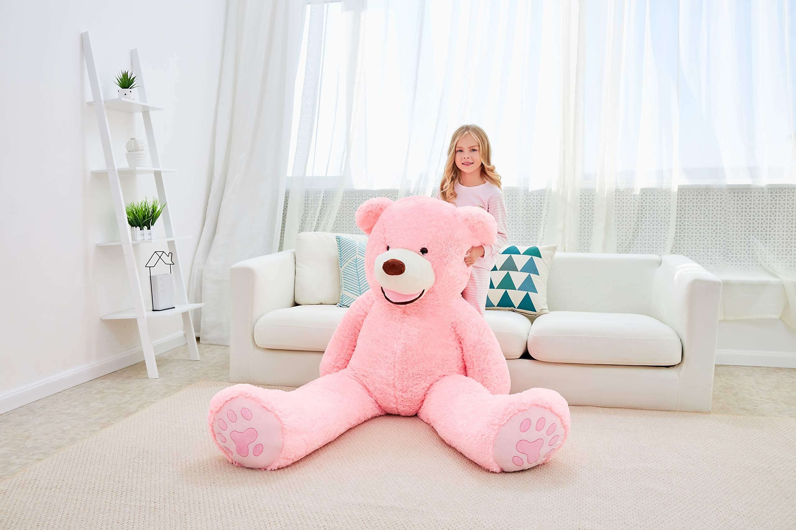 Foto 4 pulgar | Peluche Gigante Ikasa Con Forma De Oso De Peluche, 160 Cm, Color Rosa - Venta Internacional.