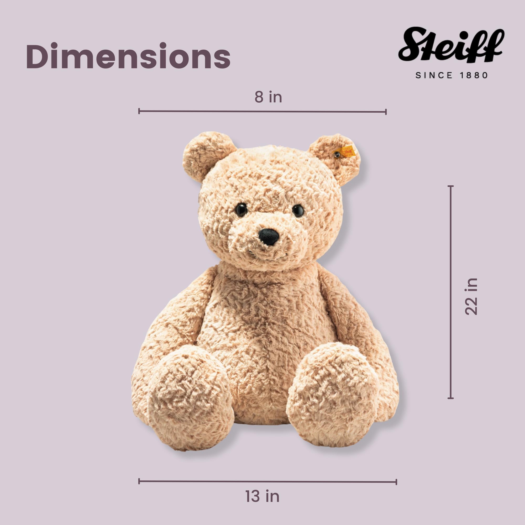 Foto 7 pulgar | Peluche Steiff Jimmy Xl Con Forma De Oso De Peluche Premium, 55 Cm - Venta Internacional.