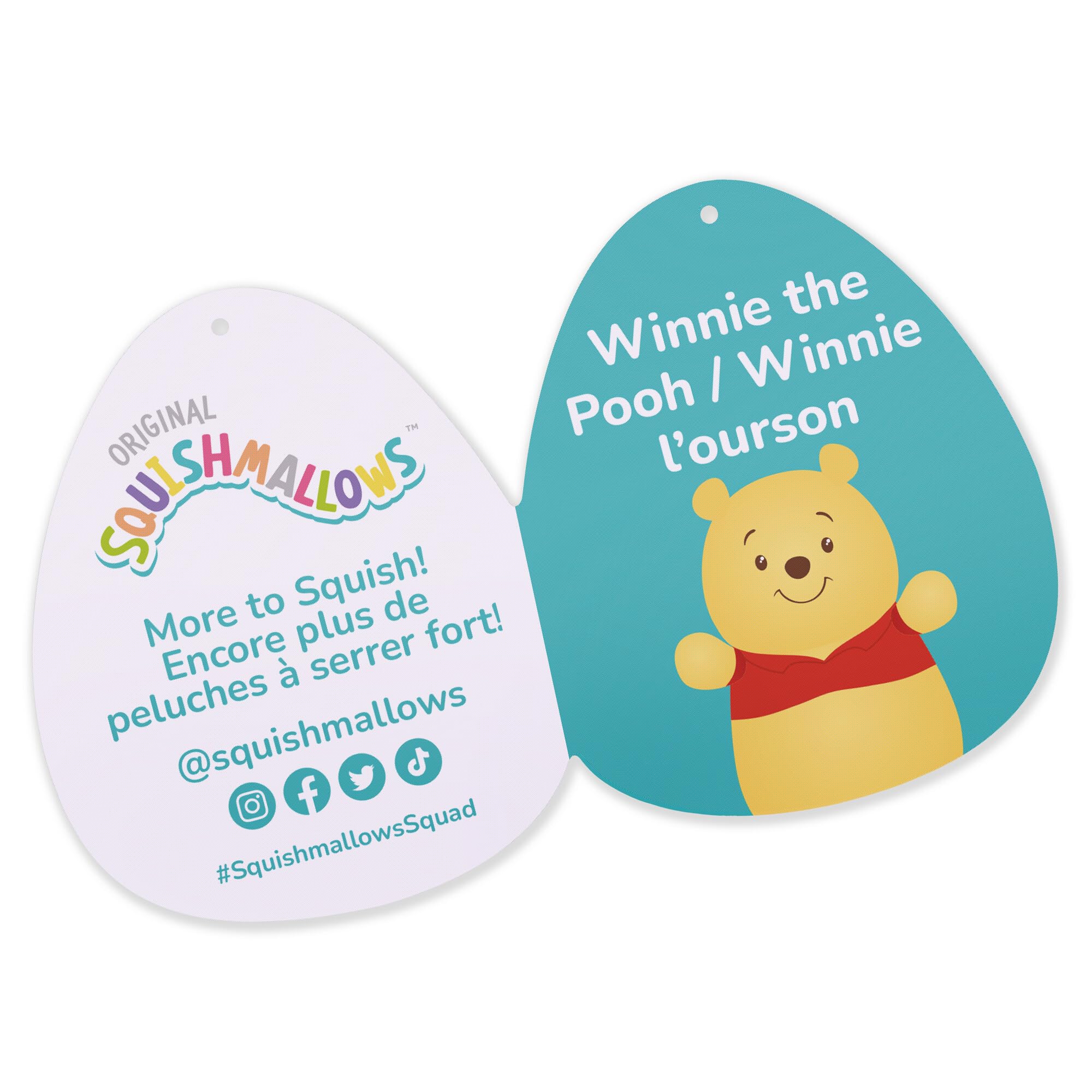 Foto 3 pulgar | Peluche Squishmallows, Original De Disney, Winnie The Pooh, 25 Cm - Venta Internacional.