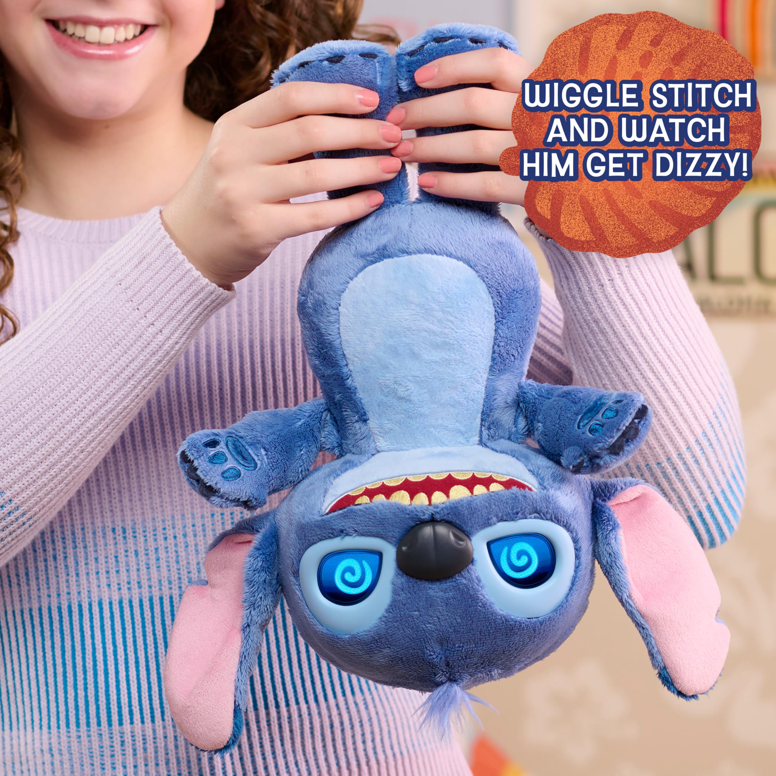 Foto 7 pulgar | Peluche Interactivo Just Play Disney Stitch Many Moods, 35 Cm - Venta Internacional.