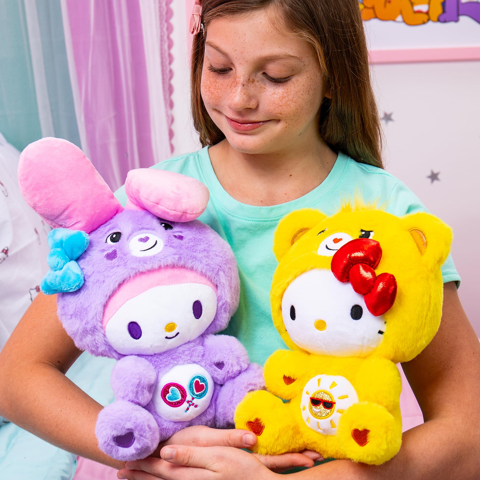 Foto 5 pulgar | Peluche Care Bears X Hello Kitty Hello Kitty Funshine Bear - Venta Internacional.