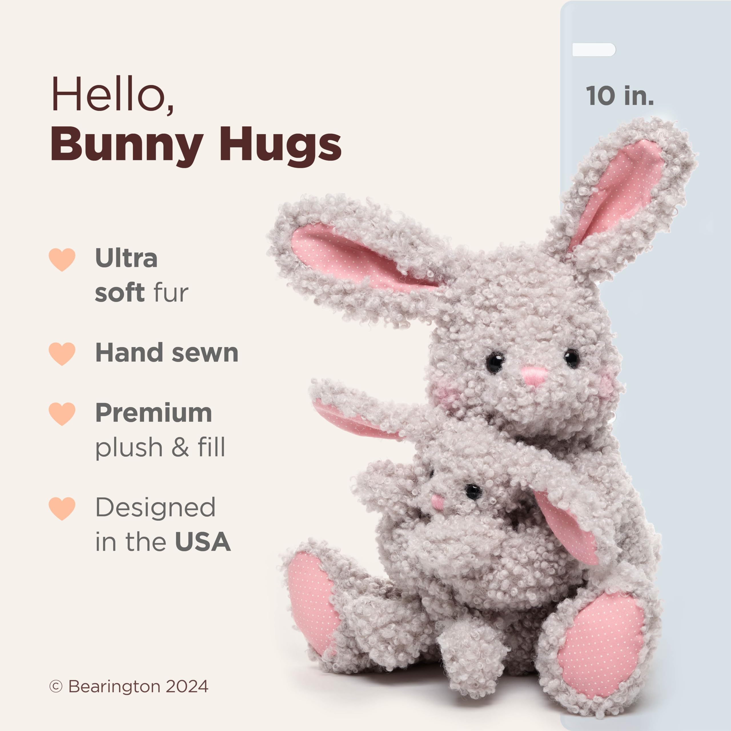 Foto 3 pulgar | Peluche Bearington Bunny Abraza Al Conejito De Pascua De 25 Cm - Venta Internacional.