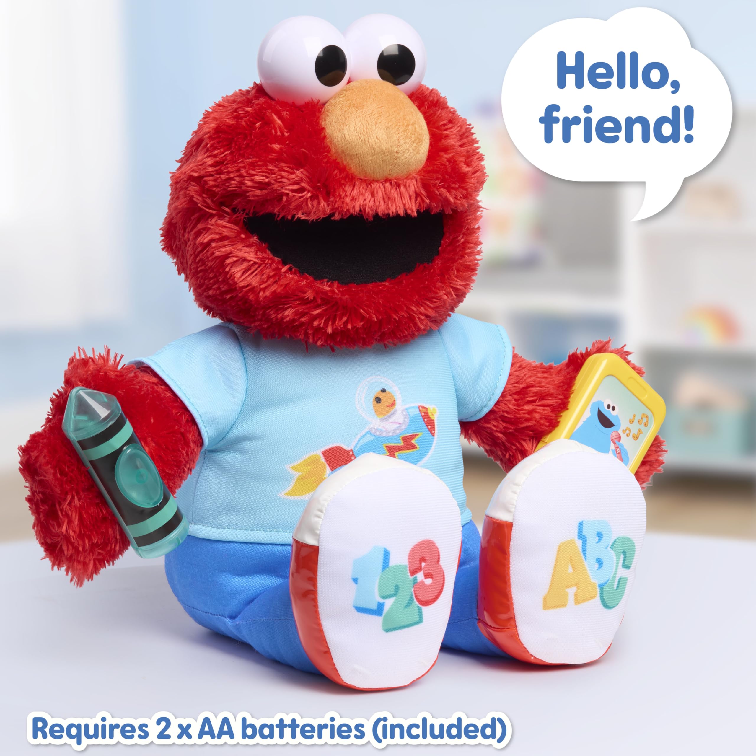 Foto 8 pulgar | Elmo De Peluche Just Play Sesame Street Learning, 33 Cm - Venta Internacional.