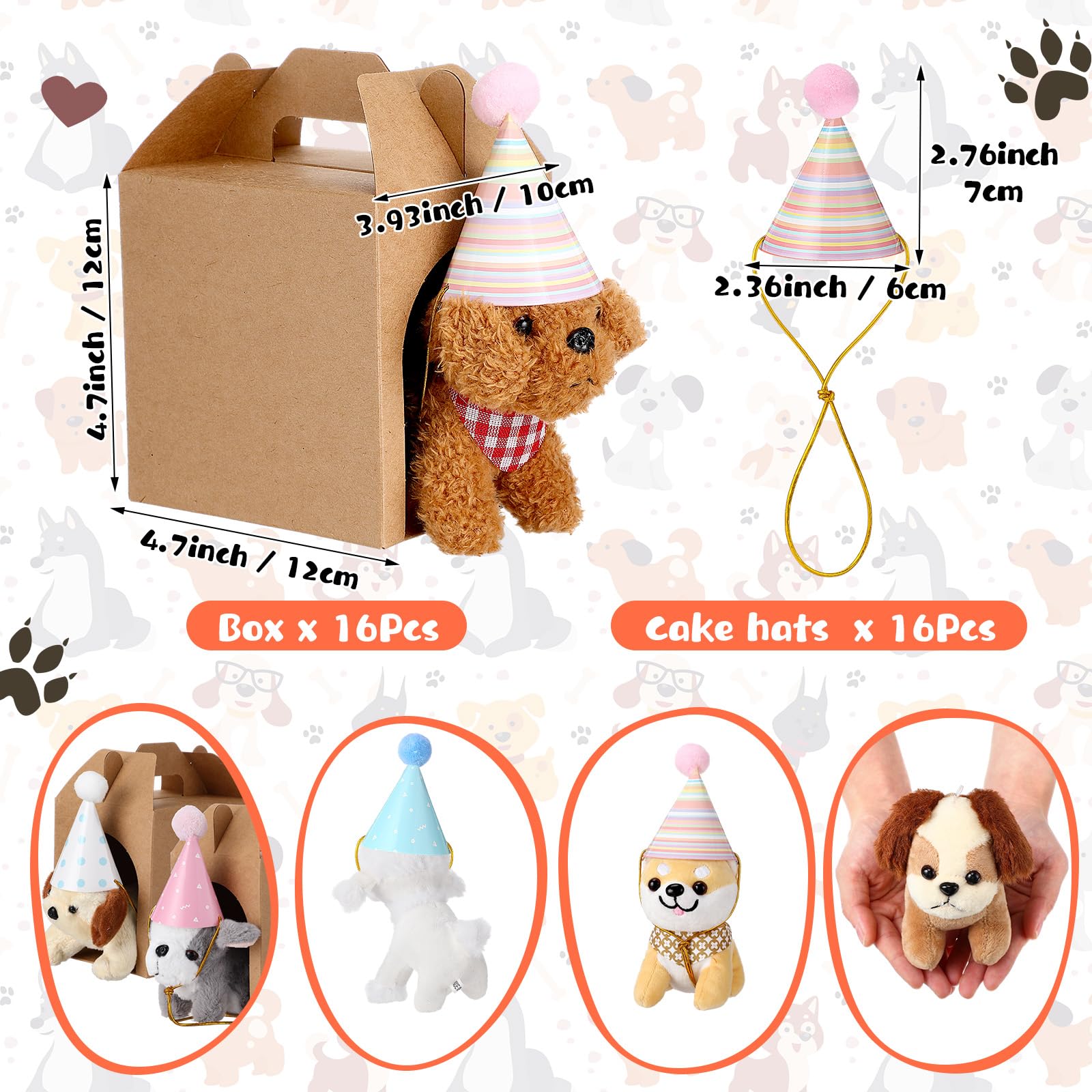 Foto 4 pulgar | Set De Juguetes De Peluche Para Perros Patelai Con Minianimales De Peluche Con Cajas Y Jaja - Venta Internacional.