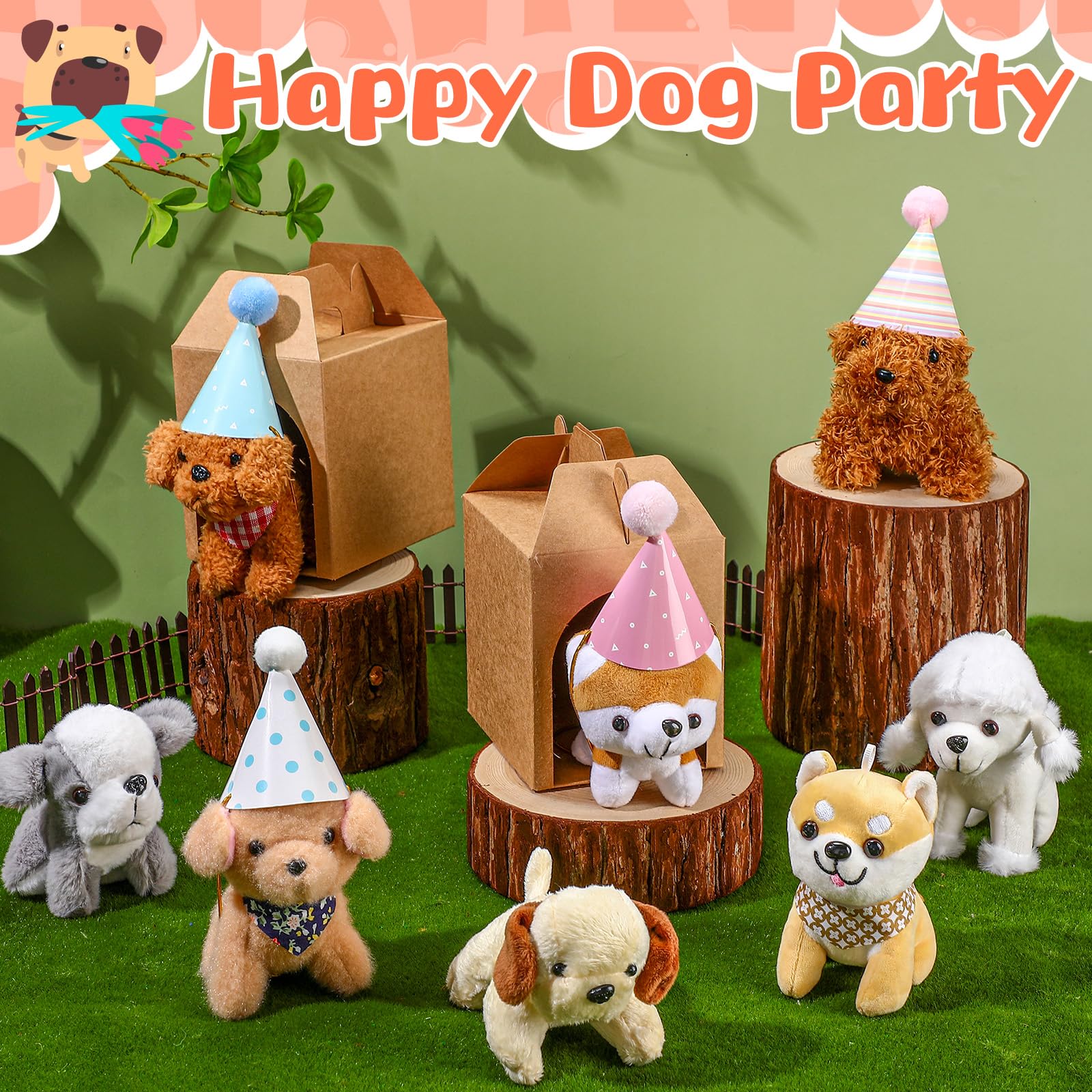 Foto 5 pulgar | Set De Juguetes De Peluche Para Perros Patelai Con Minianimales De Peluche Con Cajas Y Jaja - Venta Internacional.