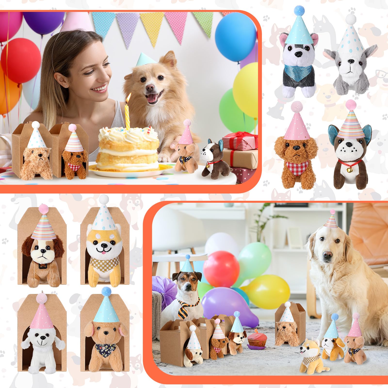 Foto 8 pulgar | Set De Juguetes De Peluche Para Perros Patelai Con Minianimales De Peluche Con Cajas Y Jaja - Venta Internacional.