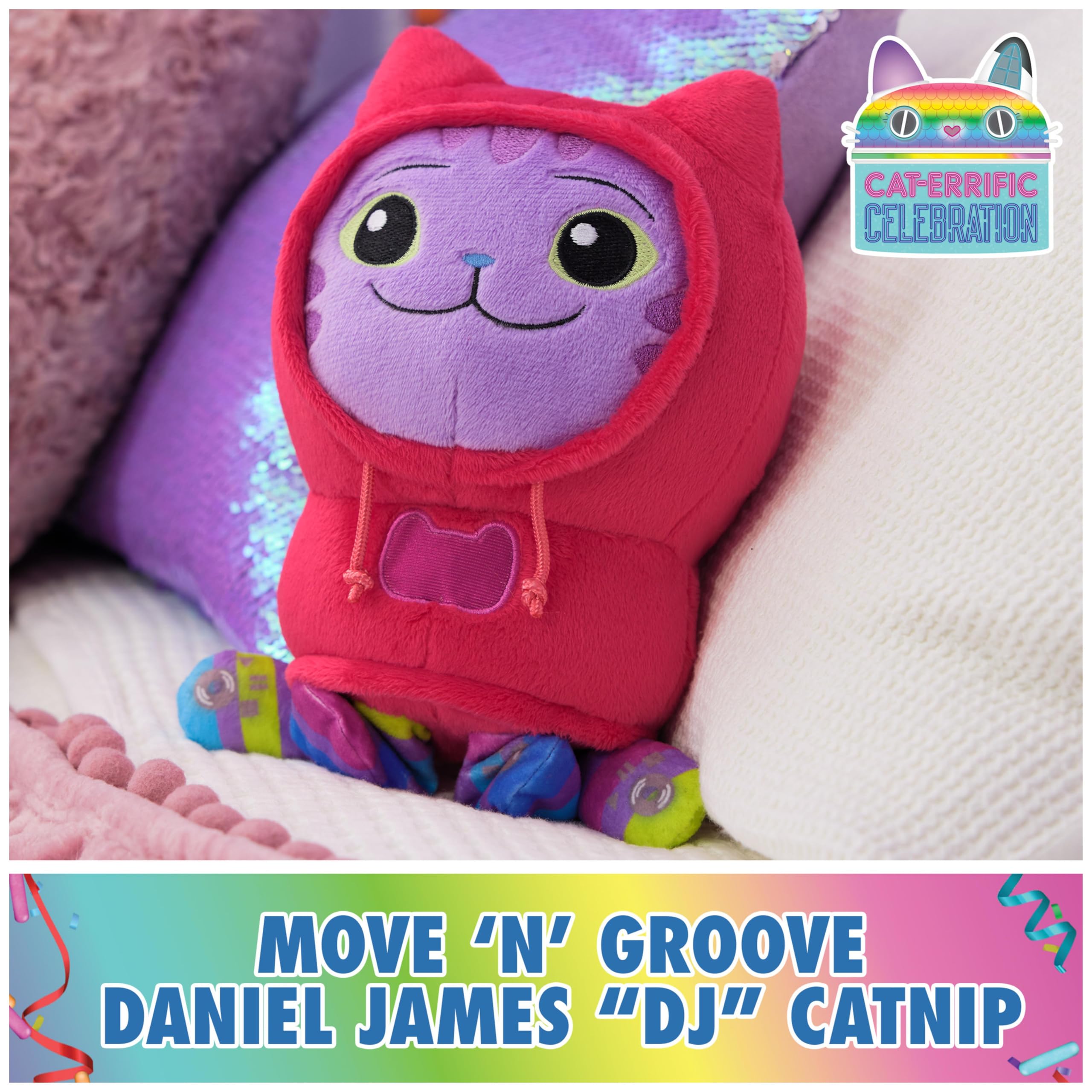 Foto 3 | Peluche Gabby's Dollhouse Move & Groove Daniel James Dj Catnip - Venta Internacional.