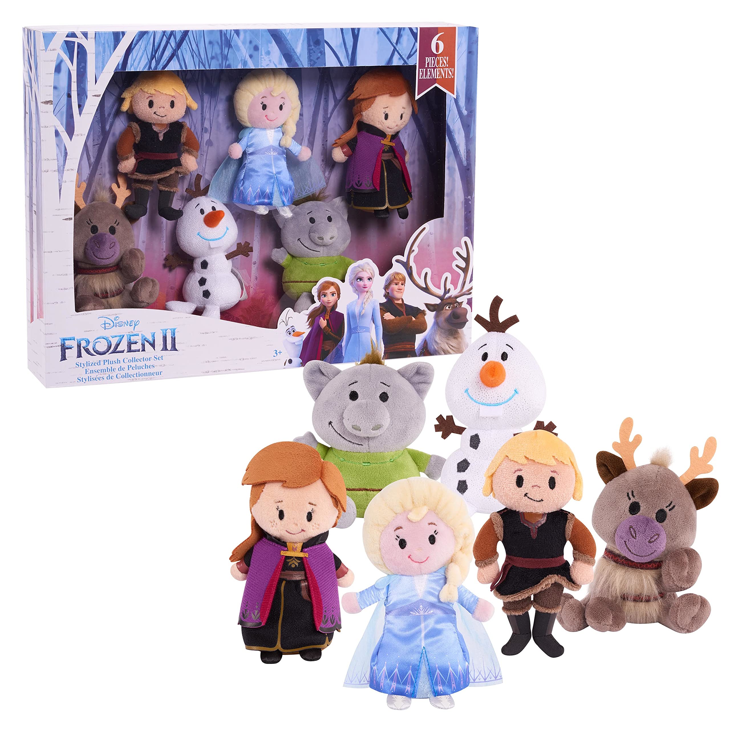 Set De Coleccionista De Peluche Disney Frozen 2 Estilizado Just Play - Venta Internacional.