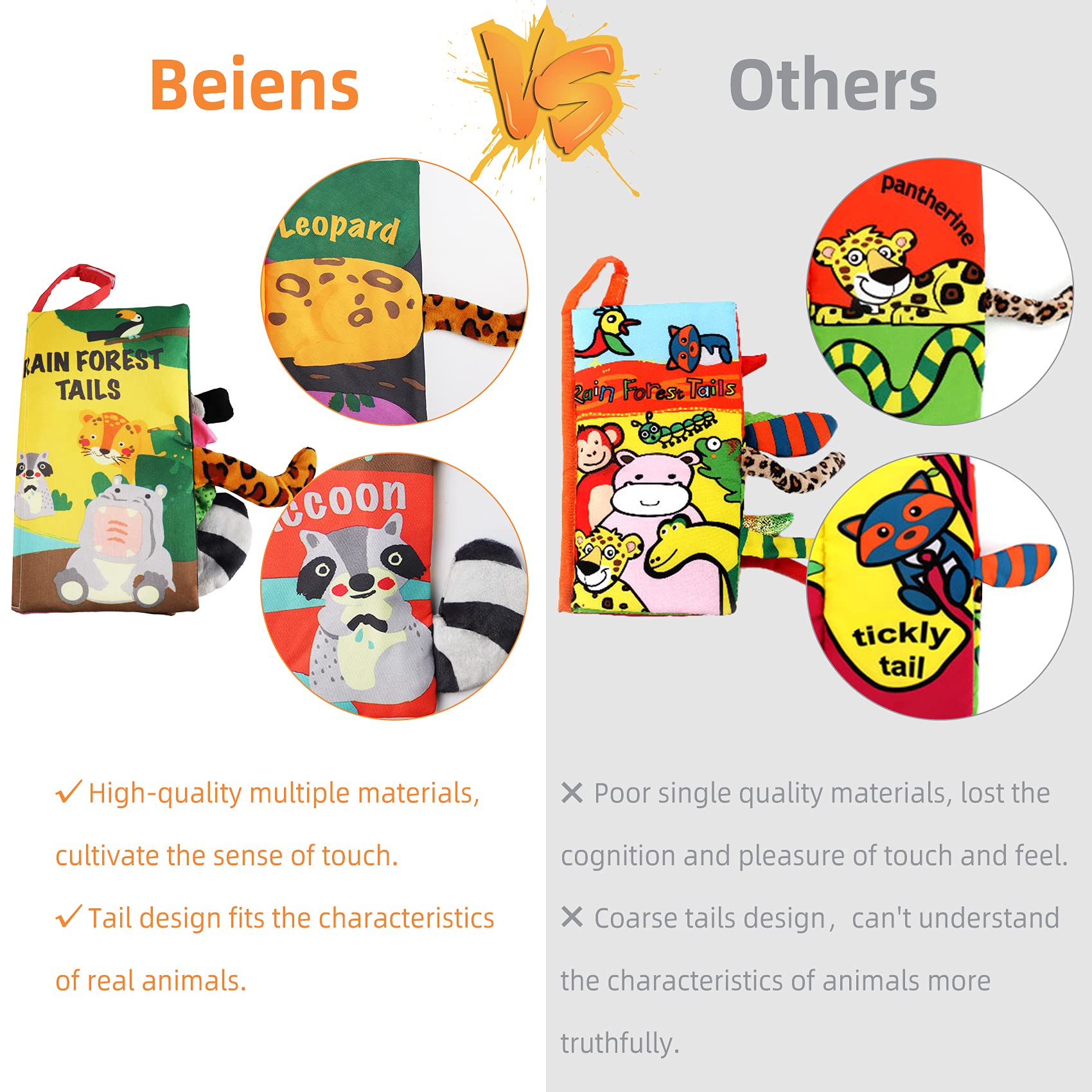 Foto 8 pulgar | Libros Baby Books Beiens Touch And Feel De Tela Arrugada - Venta Internacional.