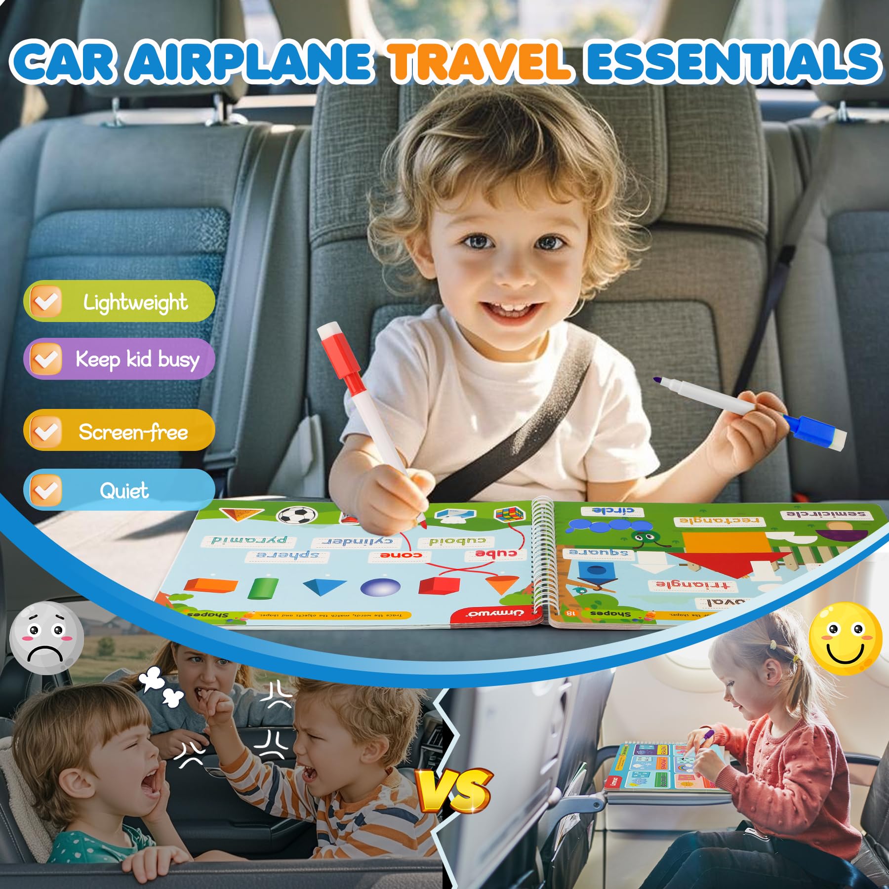 Foto 7 pulgar | Cuaderno De Actividades De Aprendizaje Preescolar Urmywo Con Rotuladores - Venta Internacional.