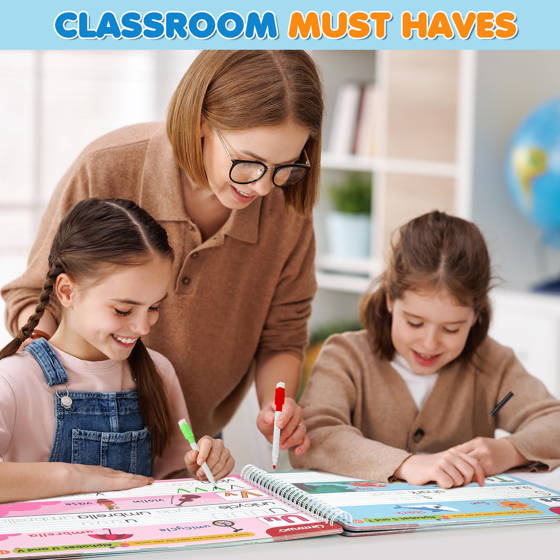 Foto 8 pulgar | Cuaderno De Actividades De Aprendizaje Preescolar Urmywo Con Rotuladores - Venta Internacional.