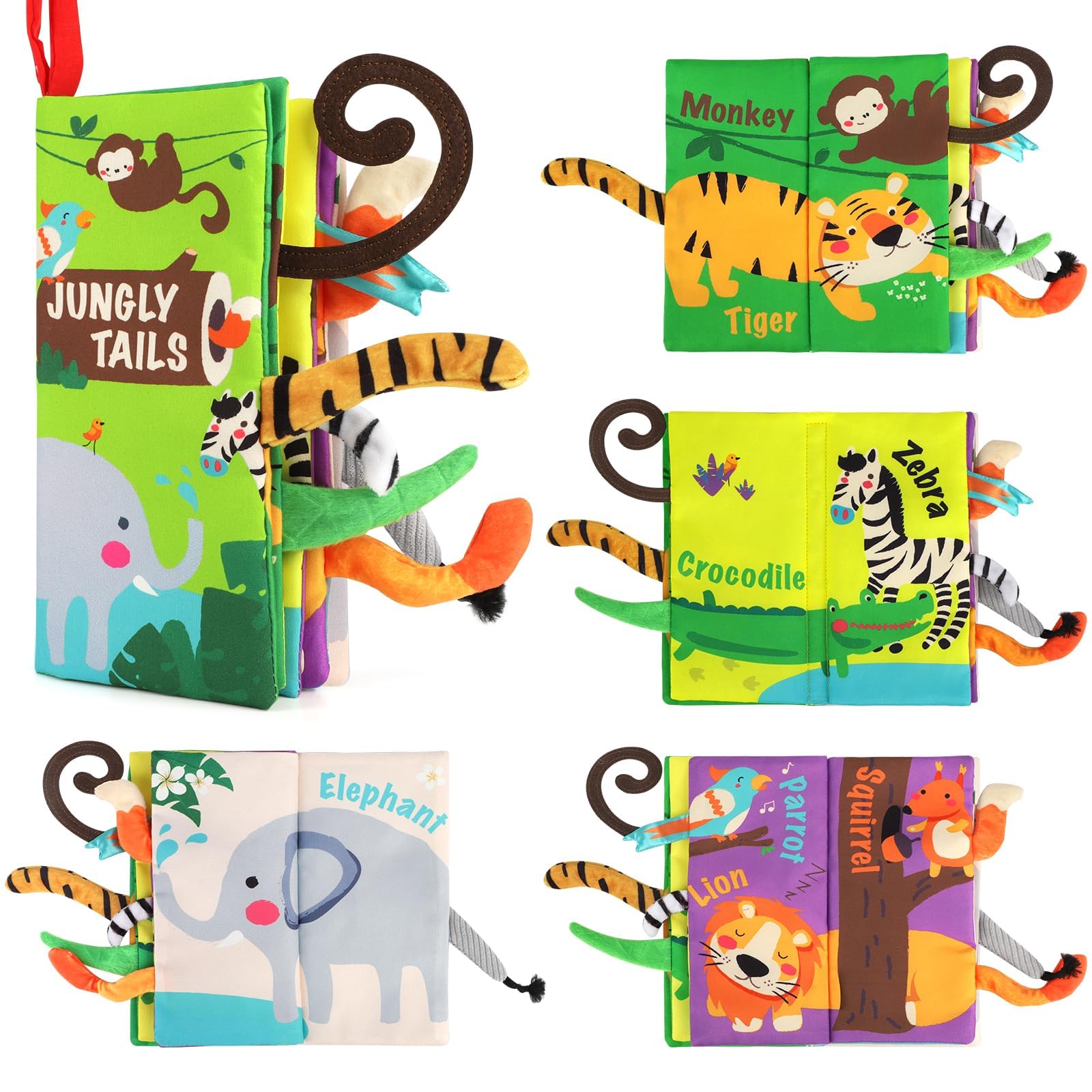 Libro De Tela Arrugada Baby Books Beiens Touch And Feel, De 0 A 18 M - Venta Internacional.