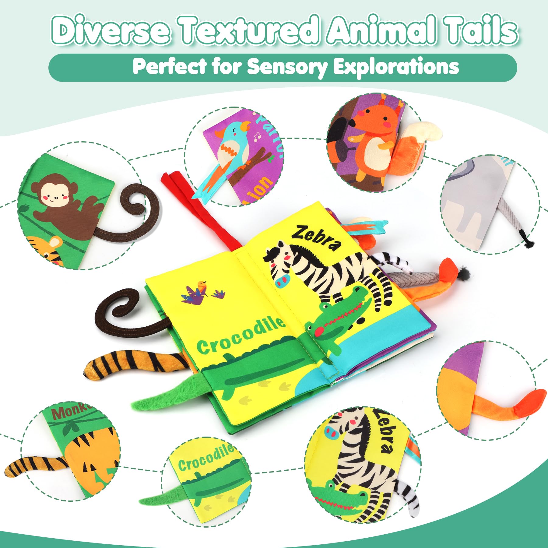 Foto 3 pulgar | Libro De Tela Arrugada Baby Books Beiens Touch And Feel, De 0 A 18 M - Venta Internacional.
