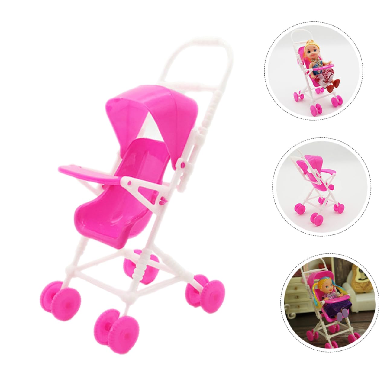Foto 4 pulgar | Cochecito De Muñecas Feltechelectr De Plástico Para Niños Con Almacenamiento - Venta Internacional.