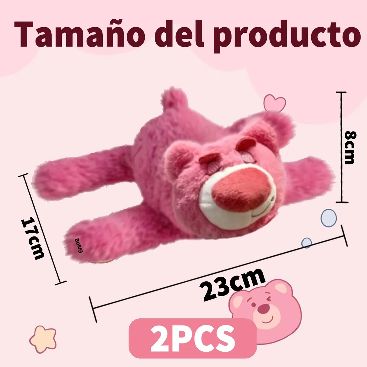 Foto 4 pulgar | Juguetes Oso Lotso Belug Rosa Peluche 2pcs