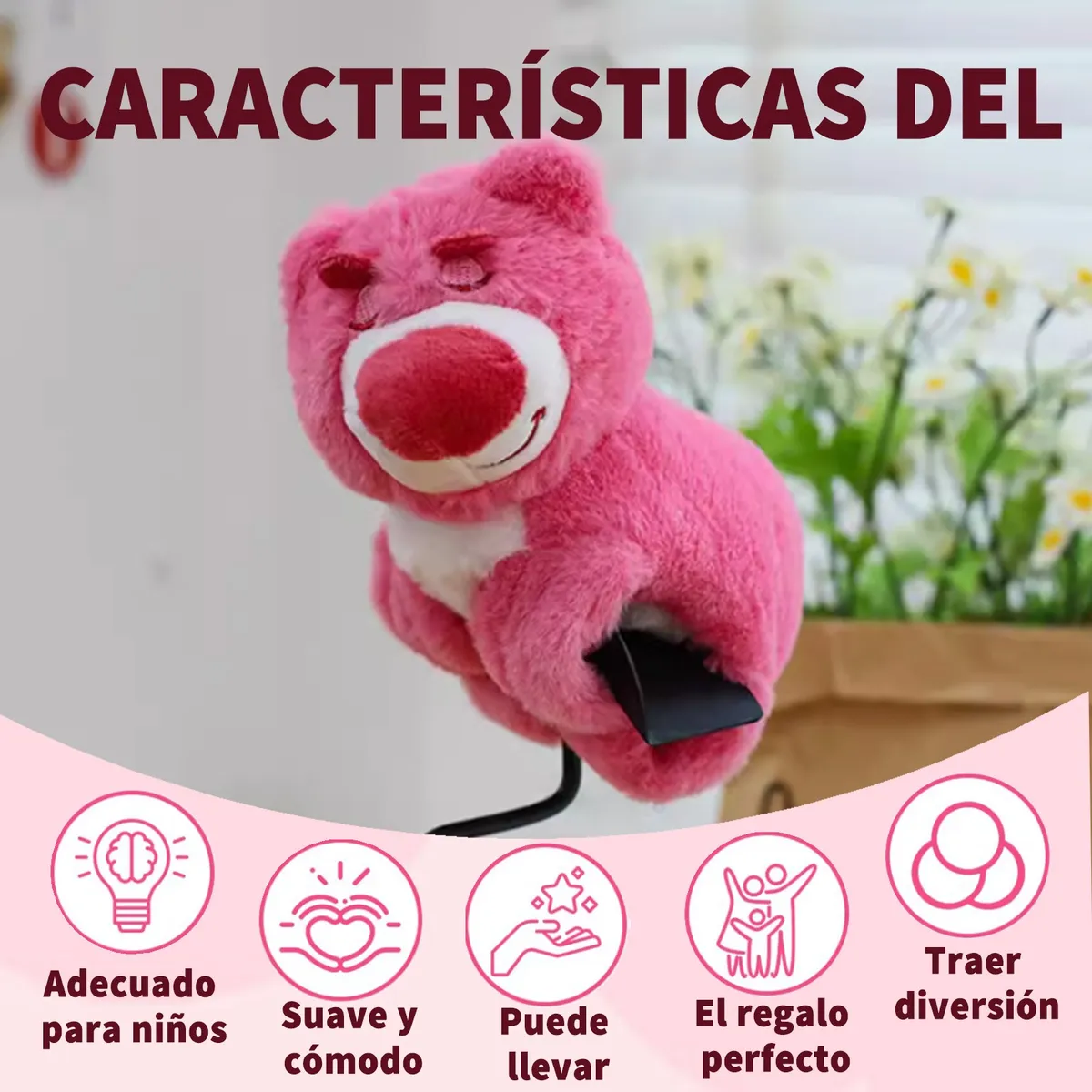 Foto 6 pulgar | Juguetes Oso Lotso Belug Rosa Peluche 2pcs