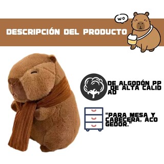 Foto 3 | Peluche Capibara Bufanda Cafe