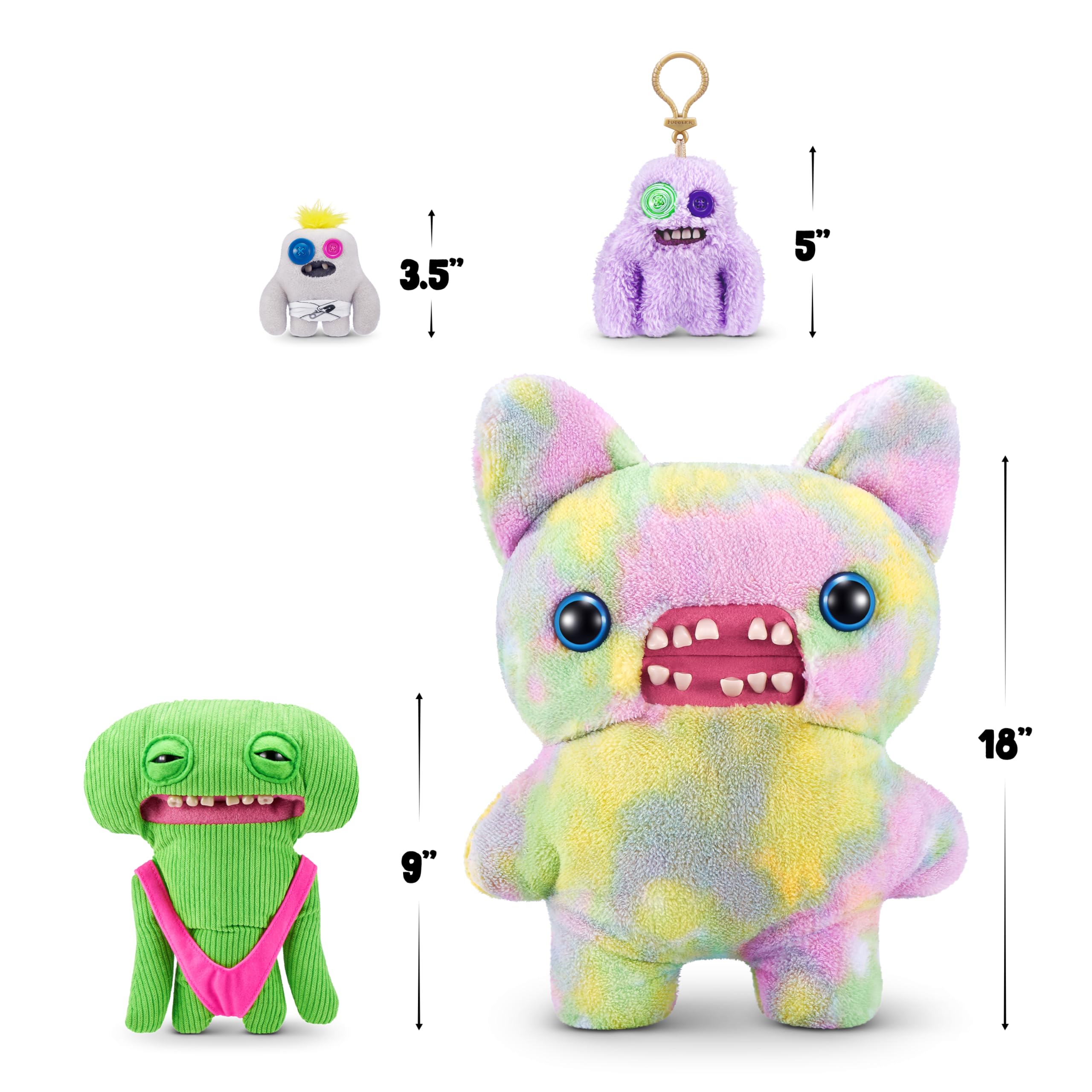 Foto 4 pulgar | Juguete De Peluche Fuggler Vacay Vibes Smiley O Riley Green De Zuru - Venta Internacional.