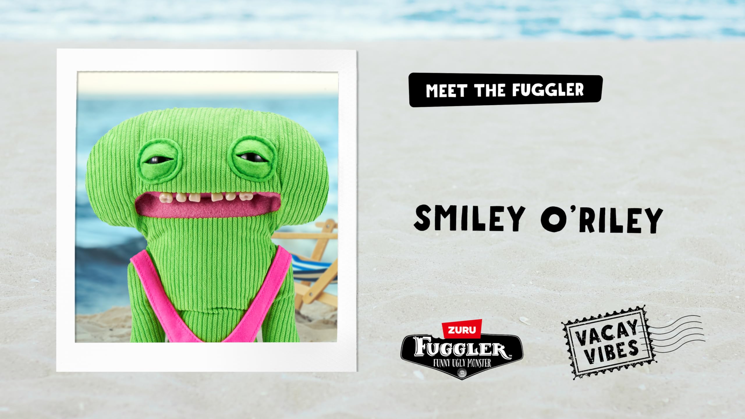 Foto 7 pulgar | Juguete De Peluche Fuggler Vacay Vibes Smiley O Riley Green De Zuru - Venta Internacional.