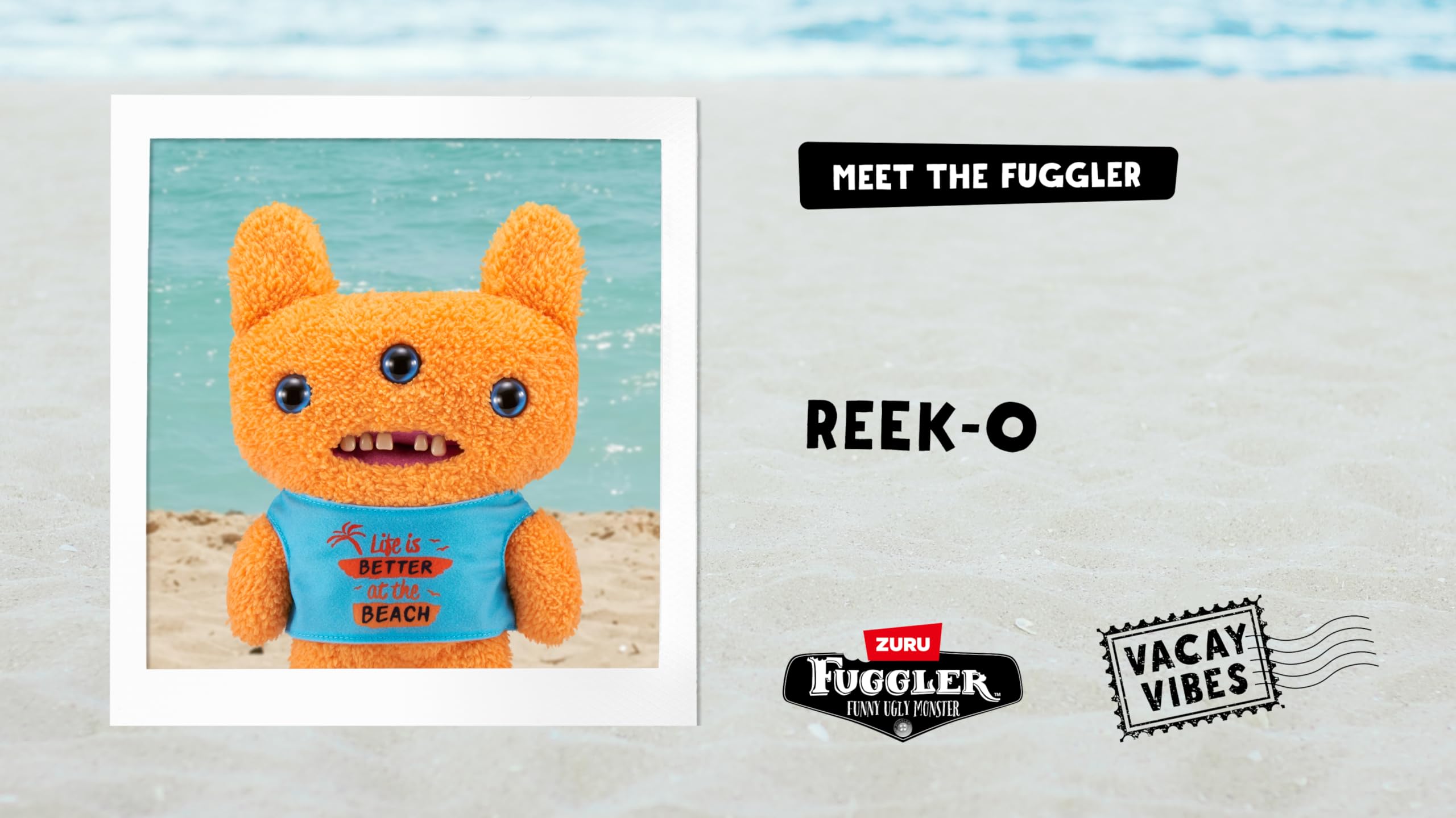Foto 7 pulgar | Peluche Fuggler Vacay Vibes Reek-o Orange De Zuru 23 Cm - Venta Internacional.