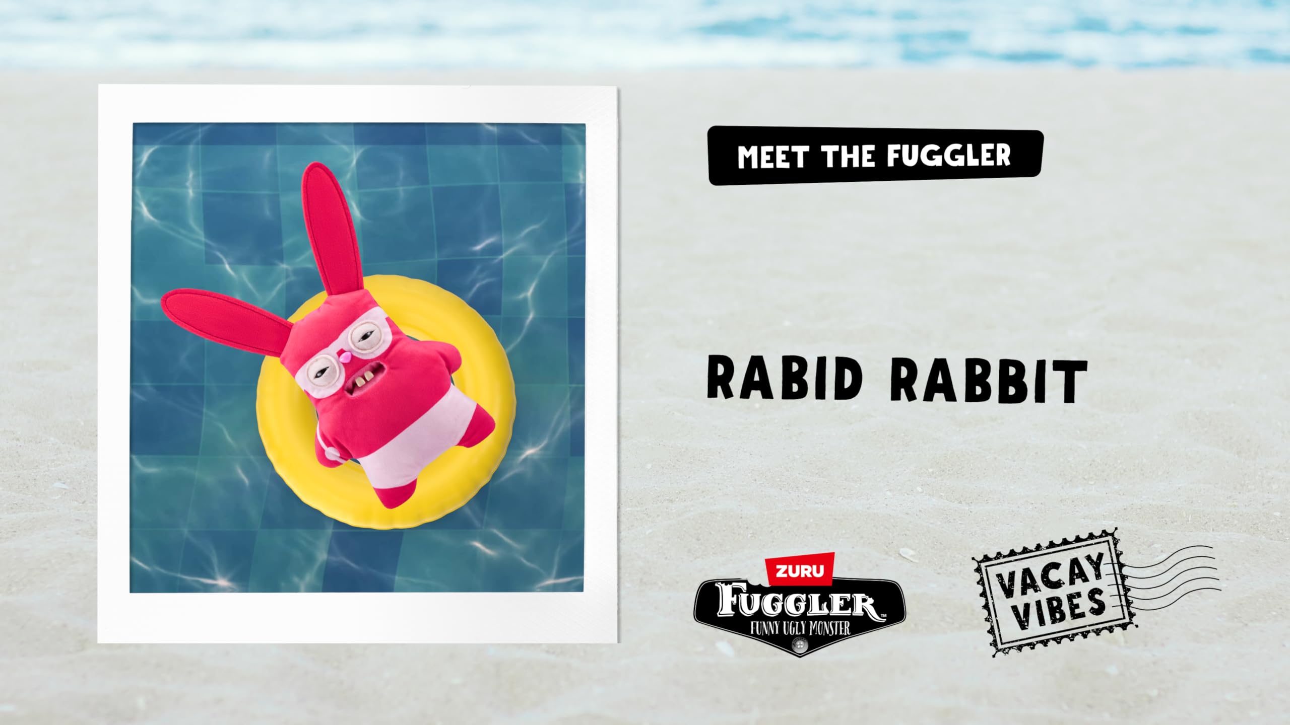 Foto 7 pulgar | Juguete De Peluche Fuggler Vacay Vibes Rabid Rabbit Red De Zuru, 23 Cm - Venta Internacional.