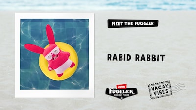 Foto 6 | Juguete De Peluche Fuggler Vacay Vibes Rabid Rabbit Red De Zuru, 23 Cm - Venta Internacional.