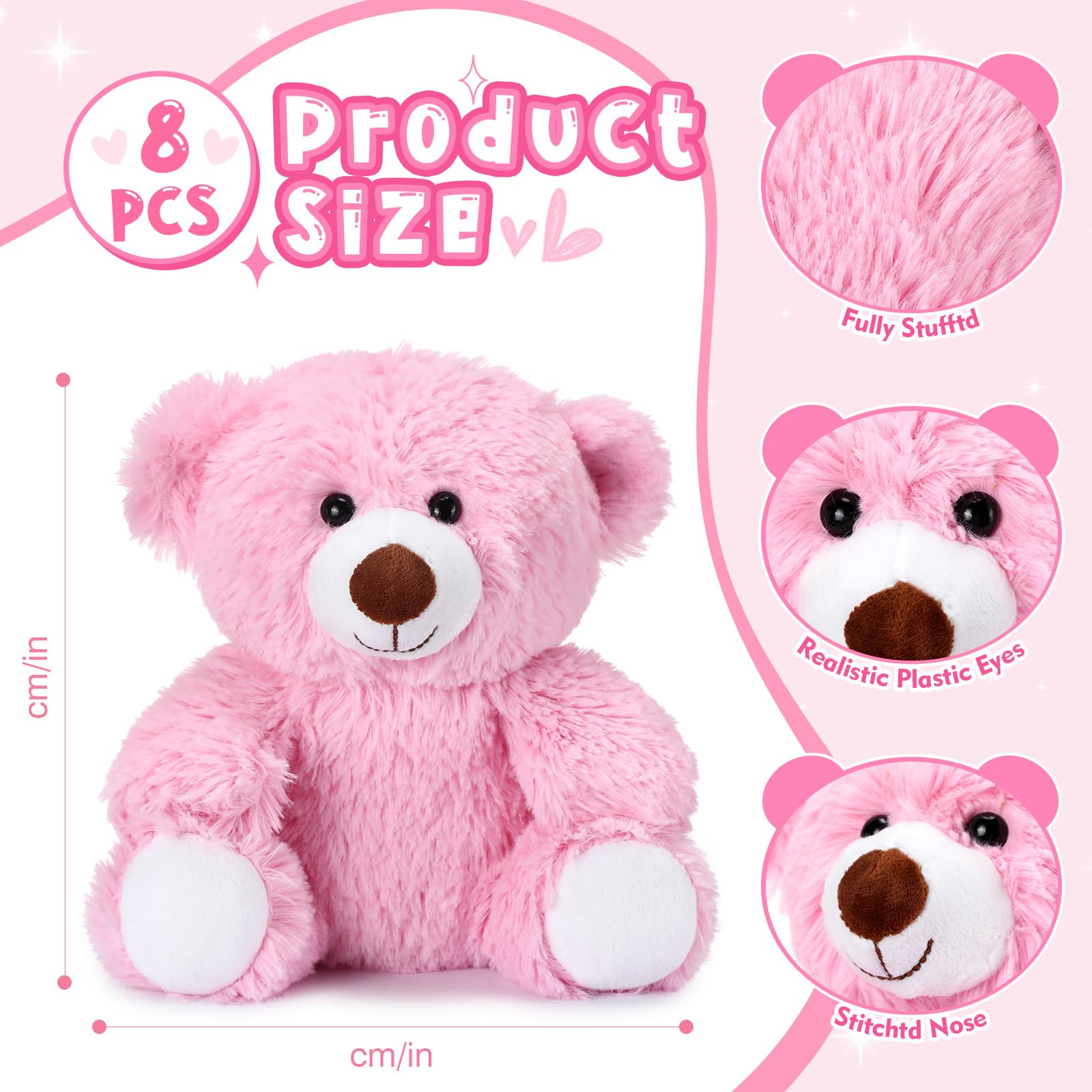 Foto 2 | Oso De Peluche Jenaai, 10 Pulgadas, 8 Piezas, Regalo Para Baby Shower - Venta Internacional.