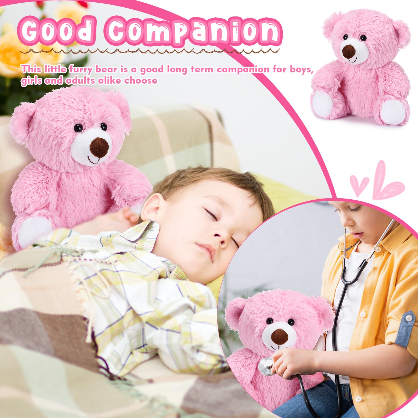 Foto 5 pulgar | Oso De Peluche Jenaai, 10 Pulgadas, 8 Piezas, Regalo Para Baby Shower - Venta Internacional.