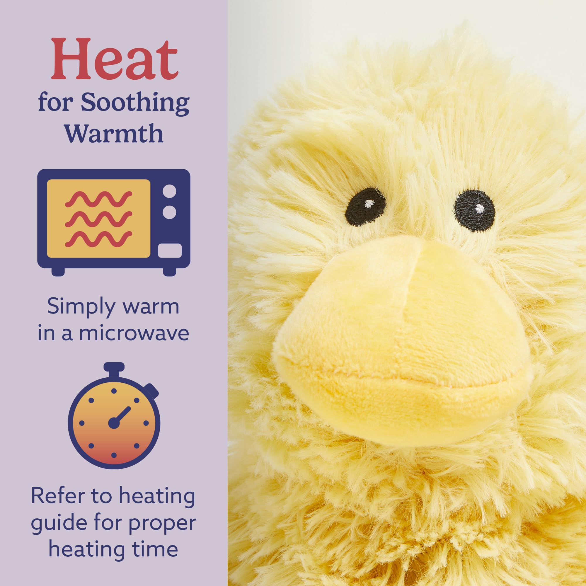 Foto 4 | Peluche De Peluche Warmies Junior Con Forma De Pato Para Microondas - Venta Internacional.