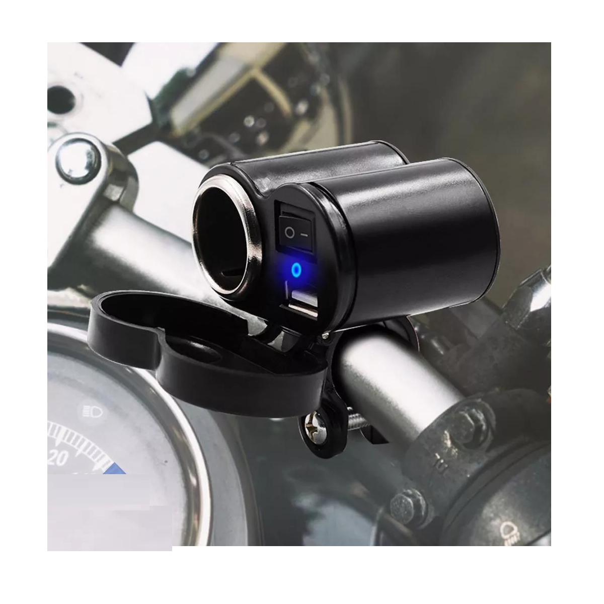 Foto 4 pulgar | Cargador Base Usb Motocicleta Impermeable Viaje Celular Gps Eo Safe Imports Negro