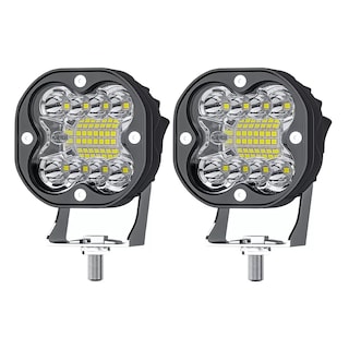 Foto 1 | Par De Faros Auxiliares Led Focos Para Coche Moto Luz Blanca Eo Safe Imports Esi-18080 Negro