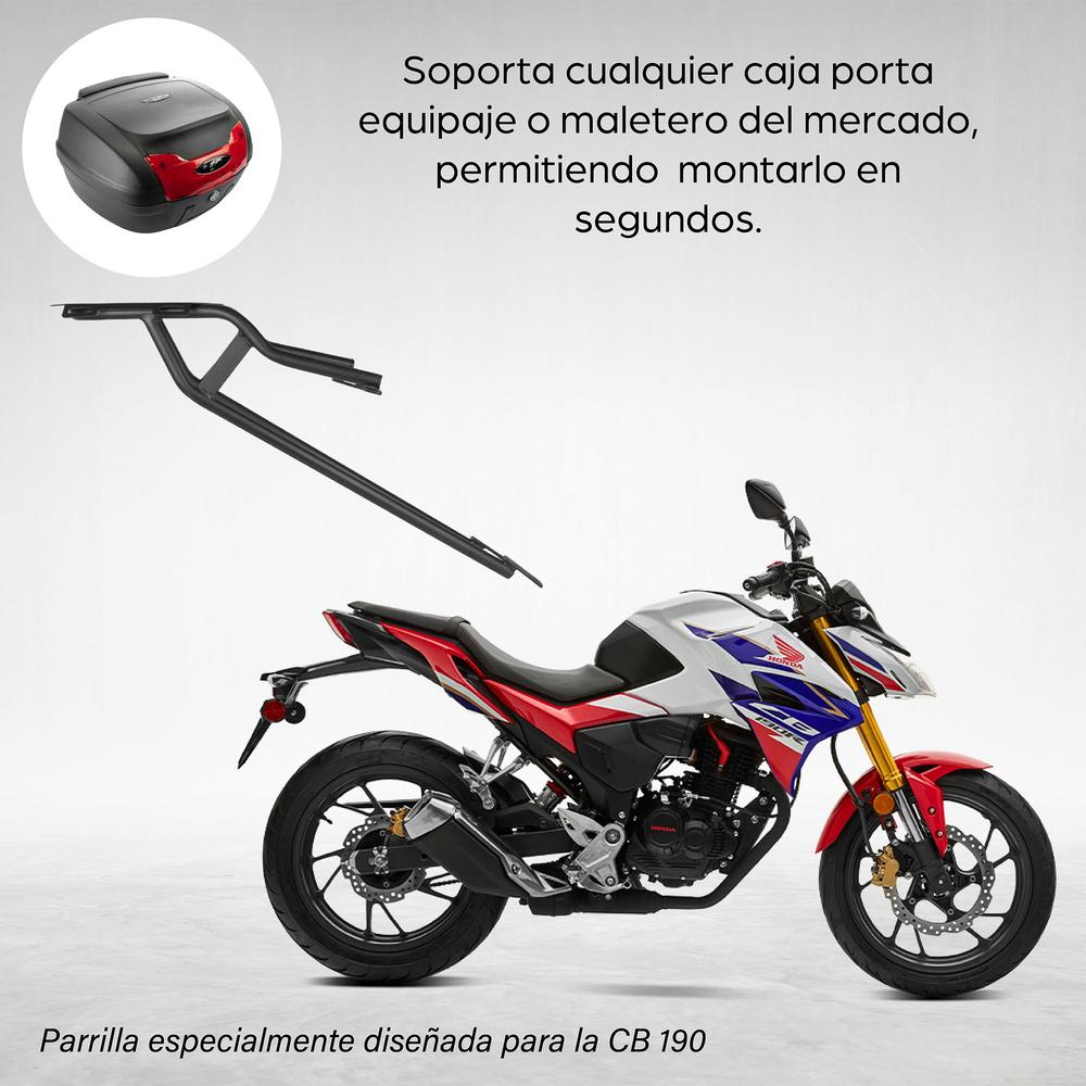 Foto 3 | Parrilla Para Motocicleta Mach Honda Cb190 Color Negro