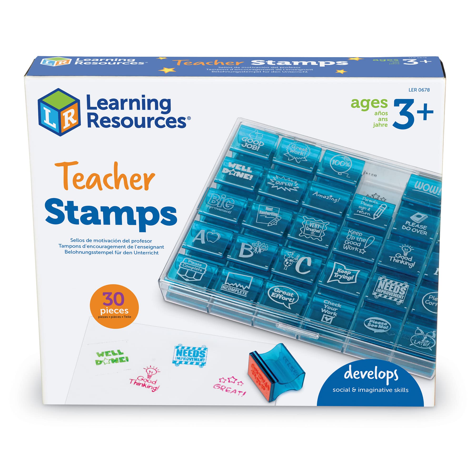 Foto 2 pulgar | Set De 30 Sellos Para Profesores, Recursos De Aprendizaje, Jumbo, Ilustrados - Venta Internacional.