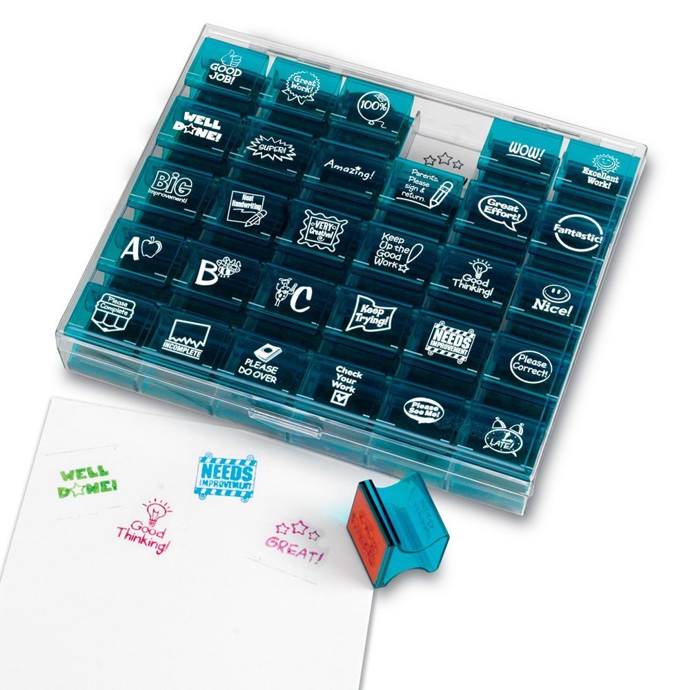 Foto 6 | Set De 30 Sellos Para Profesores, Recursos De Aprendizaje, Jumbo, Ilustrados - Venta Internacional.