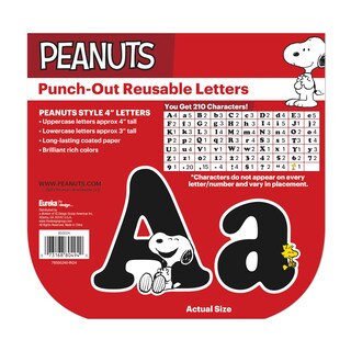 Foto 2 | Decoración De Aula Eureka Peanuts, Letras Y Números, 210 Unidades - Venta Internacional.