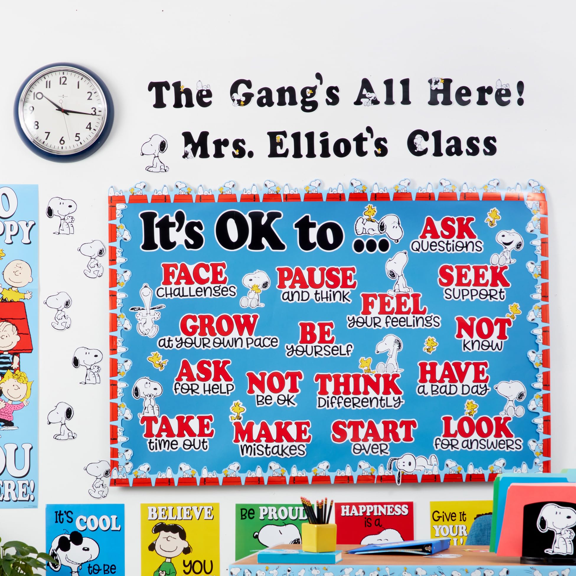 Foto 6 | Decoración De Aula Eureka Peanuts, Letras Y Números, 210 Unidades - Venta Internacional.