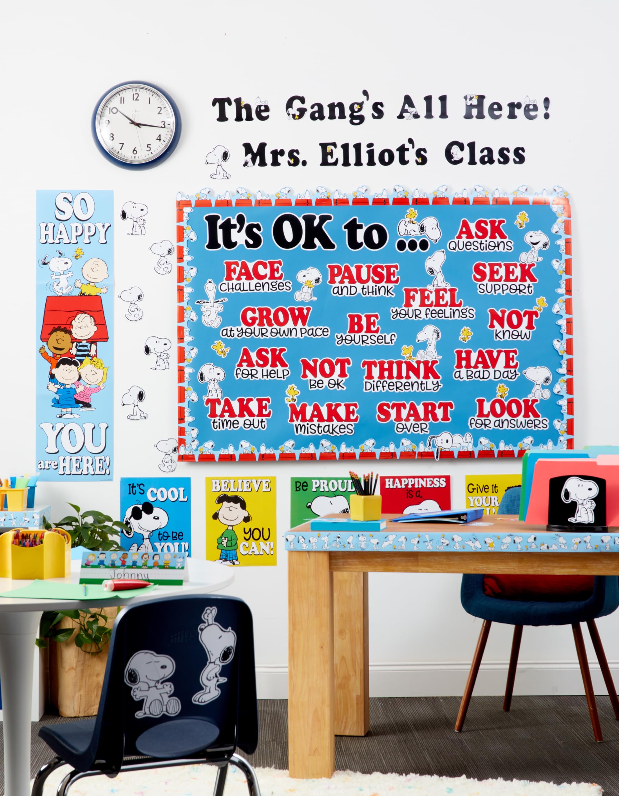 Foto 7 | Decoración De Aula Eureka Peanuts, Letras Y Números, 210 Unidades - Venta Internacional.
