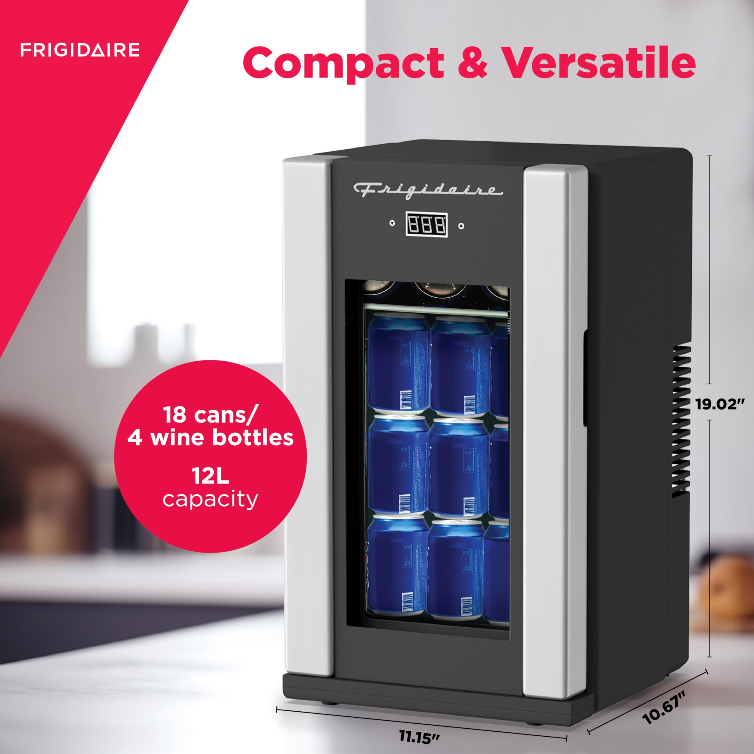 Foto 4 pulgar | Refrigerador De Bebidas Frigidaire Efmis567_amz Retro 12 L Inoxidable - Venta Internacional.