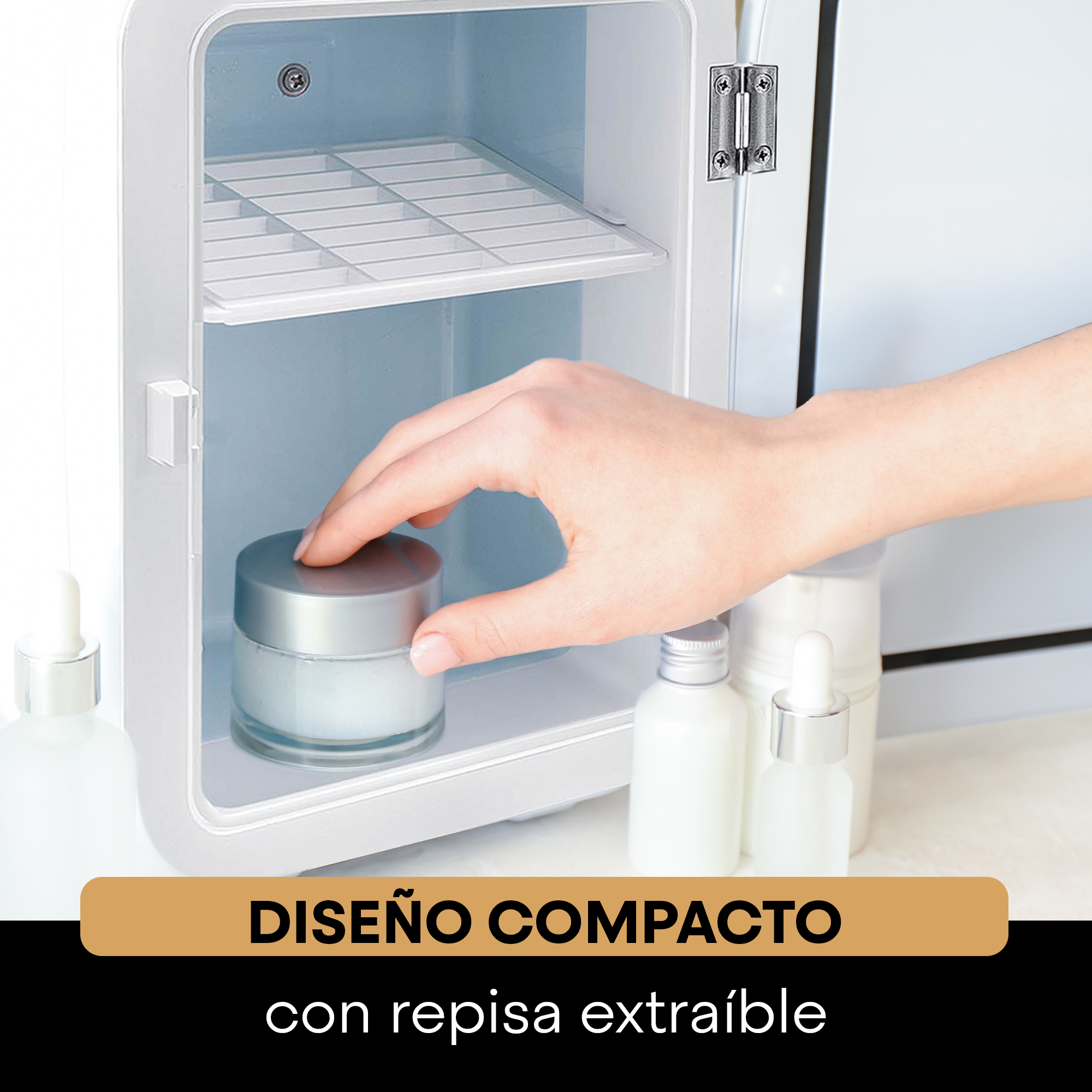 Foto 7 pulgar | Mini Refrigerador Freshlux Hukën Portátil 4 litros Blanco