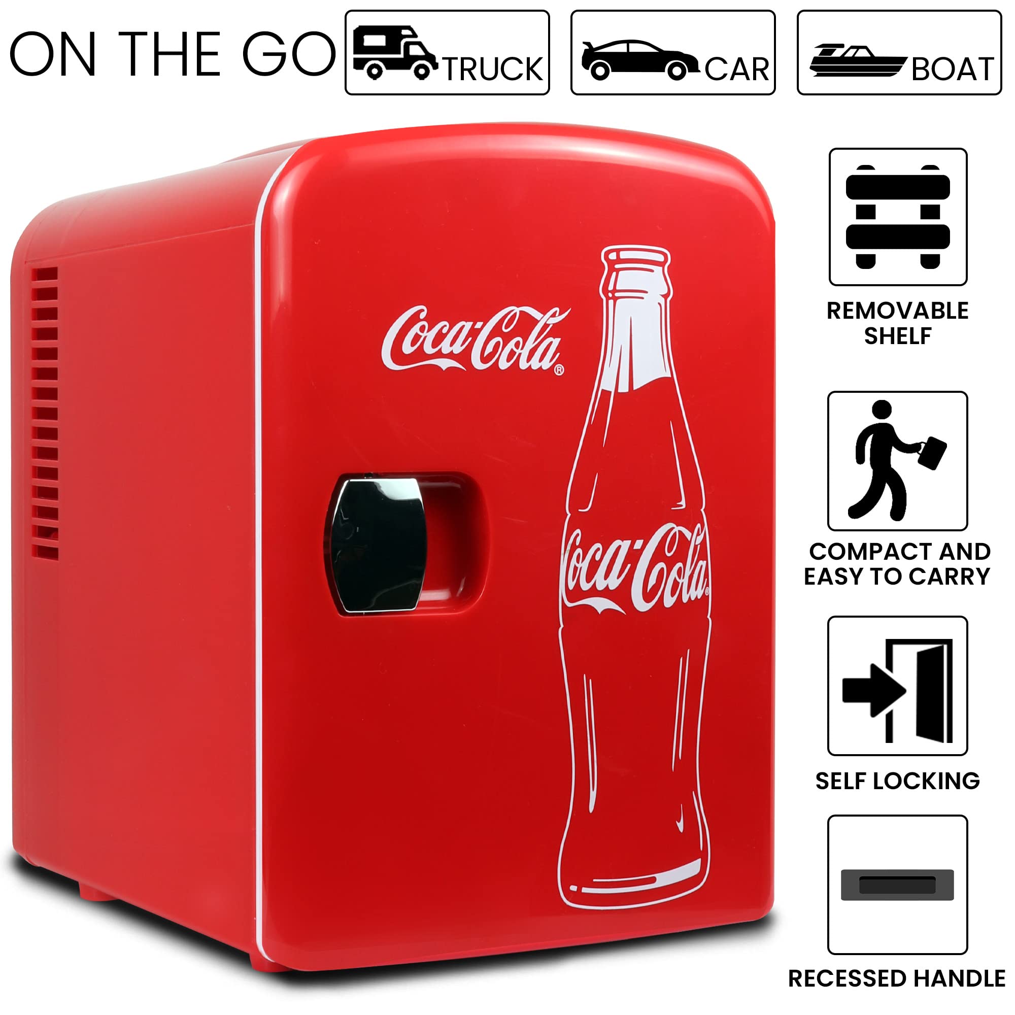 Foto 8 pulgar | Minirefrigerador Coca Cola De 4 Litros Para Dormitorio, Cuidado De La Piel, Cosmatic Office - Venta Internacional.