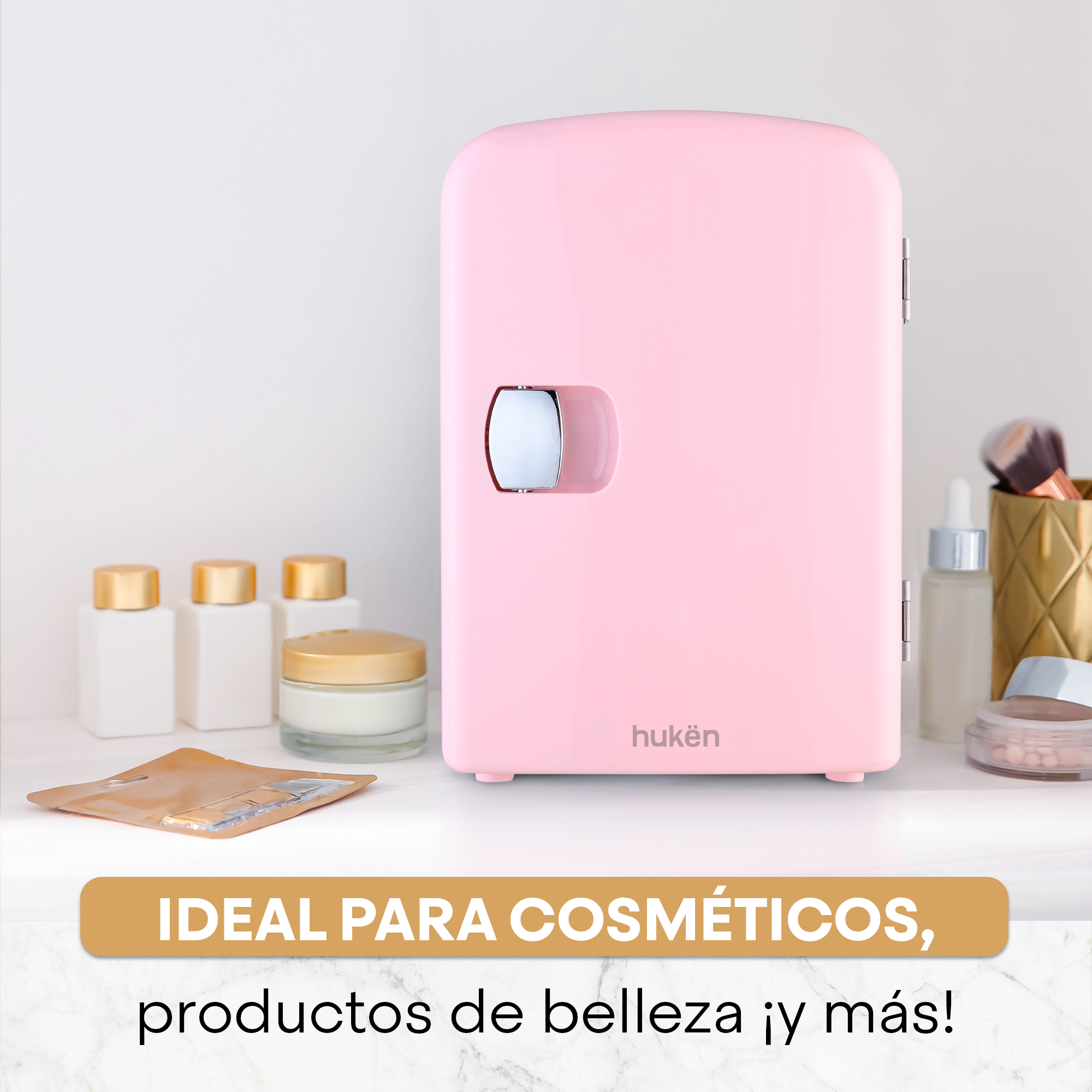 Foto 7 pulgar | Mini Refrigerador Freshlux Hukën Portátil 4 Litros Rosa