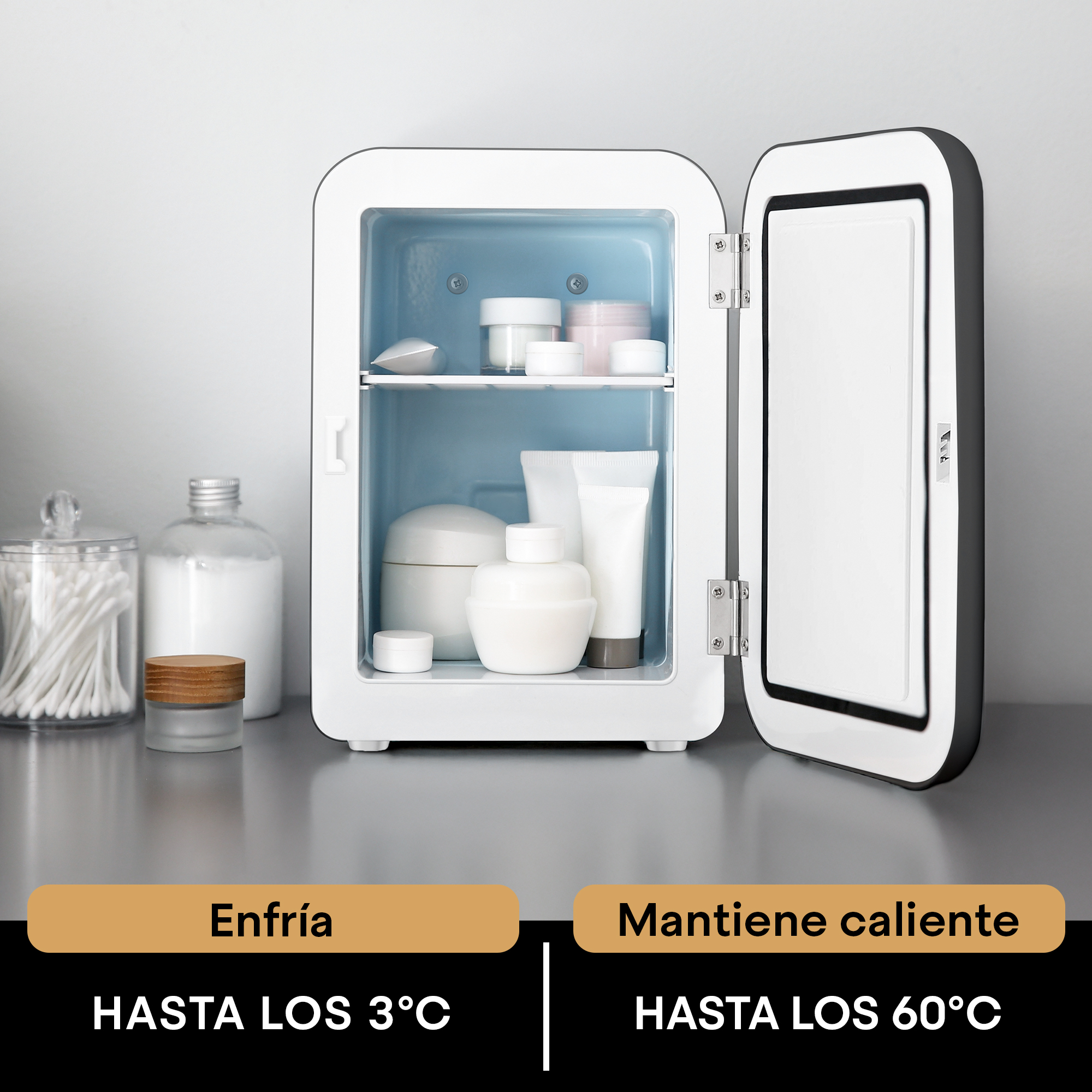 Foto 8 pulgar | Mini Refrigerador Freshlux Hukën Portátil 4 Litros Negro