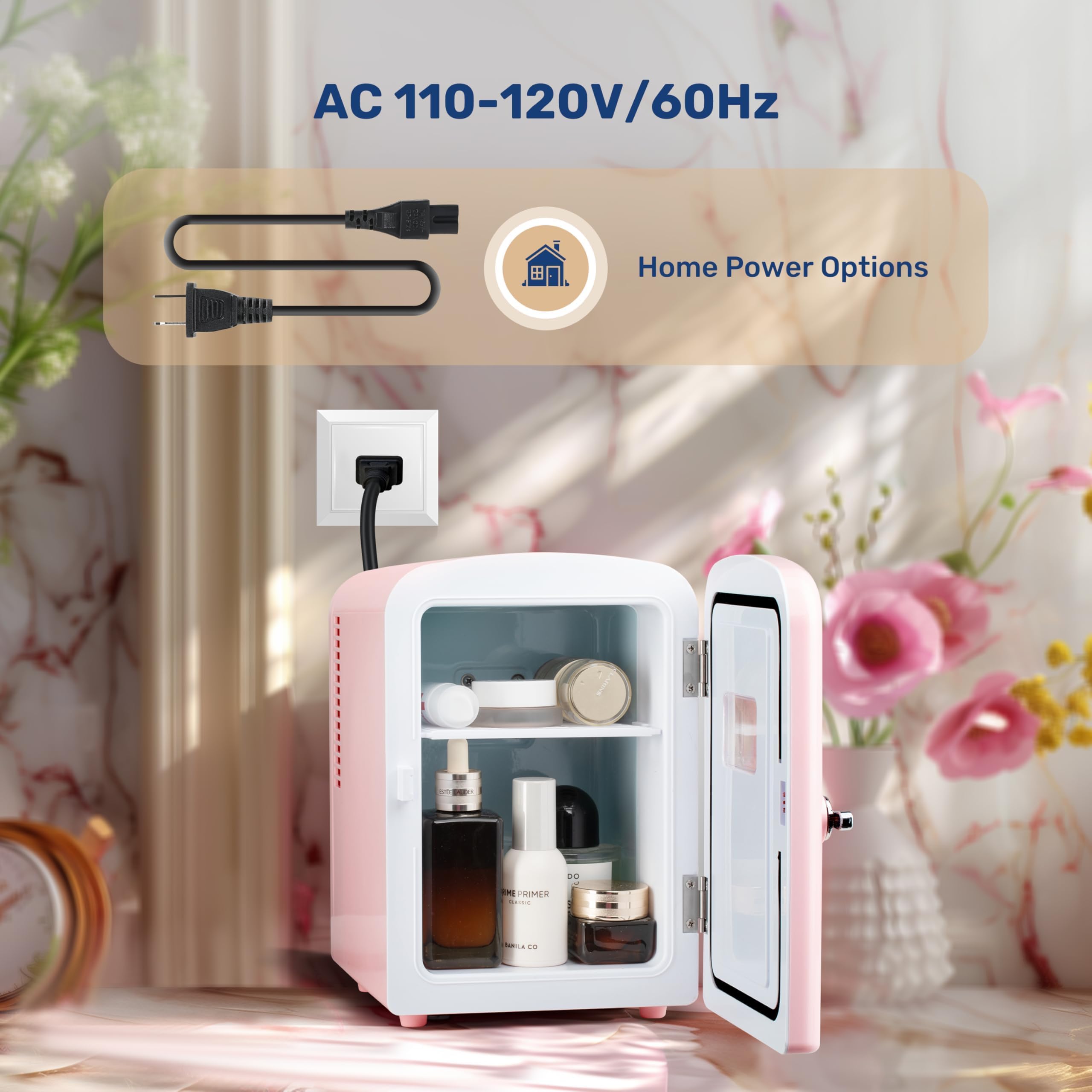 Foto 6 pulgar | Minirefrigerador Simple Deluxe De 4 Litros Para 6 Latas, Calentador Y Enfriador, Rosa - Venta Internacional.