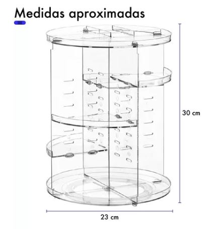 Foto 4 pulgar | Organizador Para Cosméticos Acrílico Multinivel Giratorio