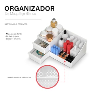 Foto 5 | Organizador De Maquillaje De Plastico Con Cajones De Almacenamiento