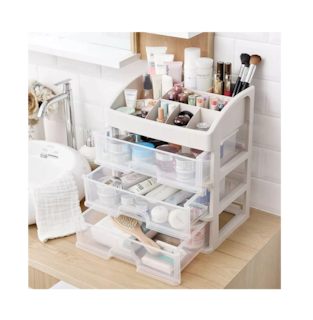 Foto 3 | Organizador de Maquillaje con 3 Cajones Blanco